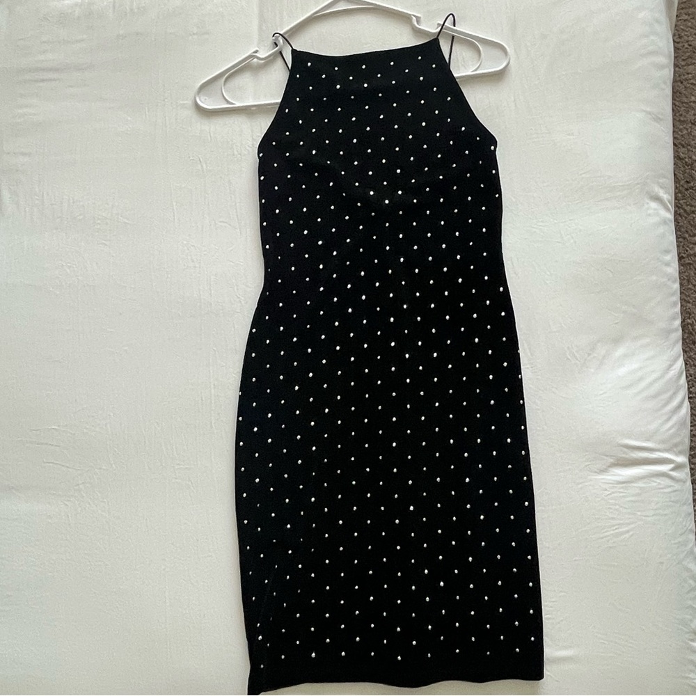 NWT H&M Rhinestone Black Dress